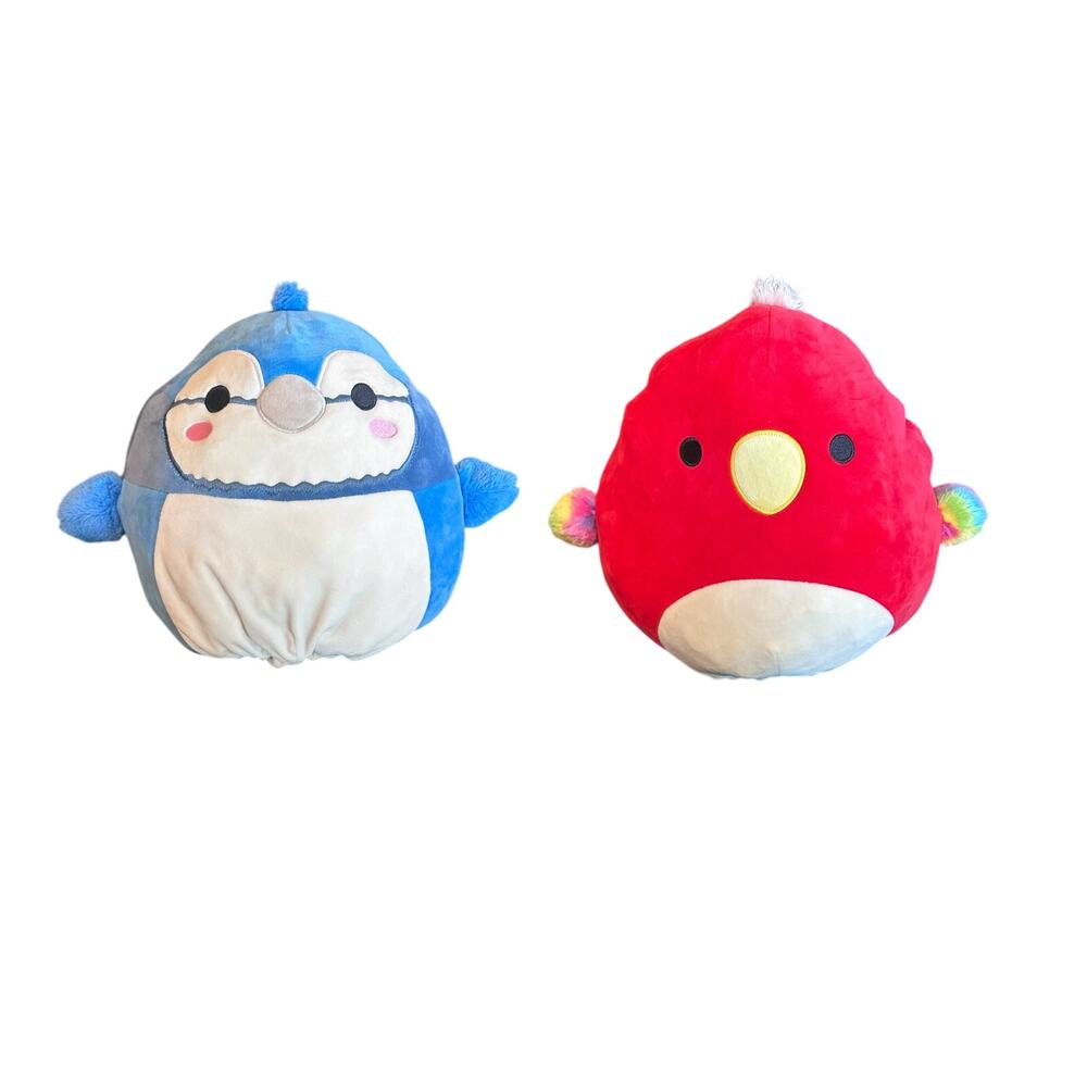 Squishmallows 12" Flip A Mallow Babs Blue Jay  Paco Red Parrot  Flipamallows